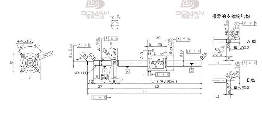KURODA GP1002DS-EAFR-0320B-C3S 黑田精工丝杆如何